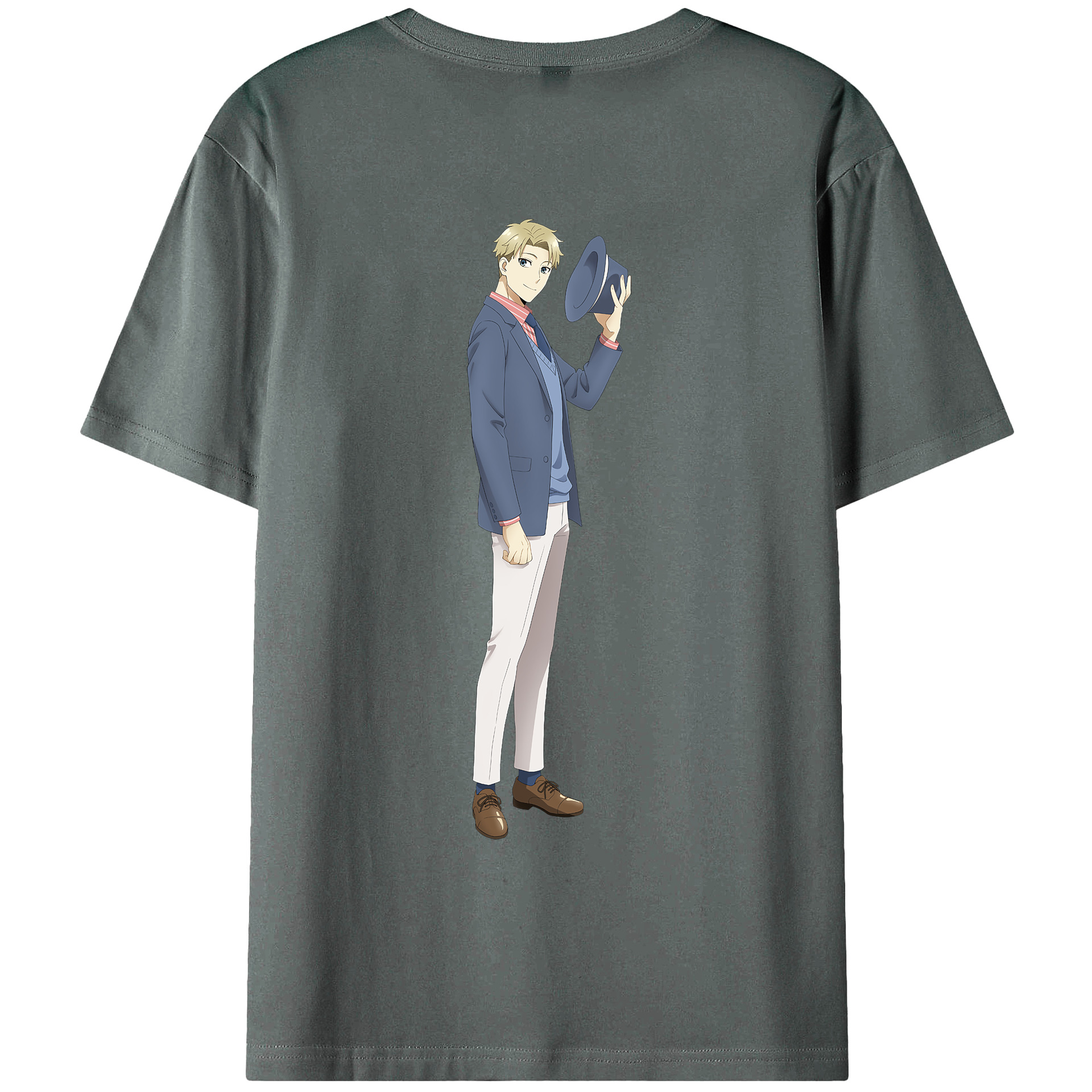 （画像用） SPY×FAMILY间谍家家酒 綿100％ メンズ半袖Tシャツ（バックプリント） 通気性